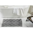 thumbnail image 1 of Better Trends 21" x 34" Bathroom Rugs 100% Cotton Soft Water Absorbent Non Slip Bath Mat Machine Washable Rug (Gray) Hugo Collection, 1 of 6