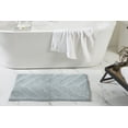 thumbnail image 1 of Better Trends 21" x 34" Bathroom Rugs 100% Cotton Soft Water Absorbent Non Slip Bath Mat Machine Washable Rug (Blue) Hugo Collection, 1 of 6
