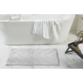 thumbnail image 1 of Better Trends 21" x 34" Bathroom Rugs 100% Cotton Soft Water Absorbent Non Slip Bath Mat Machine Washable Rug (White) Hugo Collection, 1 of 6