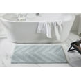 thumbnail image 1 of Better Trends 24" x 40" Bathroom Rugs 100% Cotton Soft Water Absorbent Non Slip Bath Mat Machine Washable Rug (Blue) Hugo Collection, 1 of 6