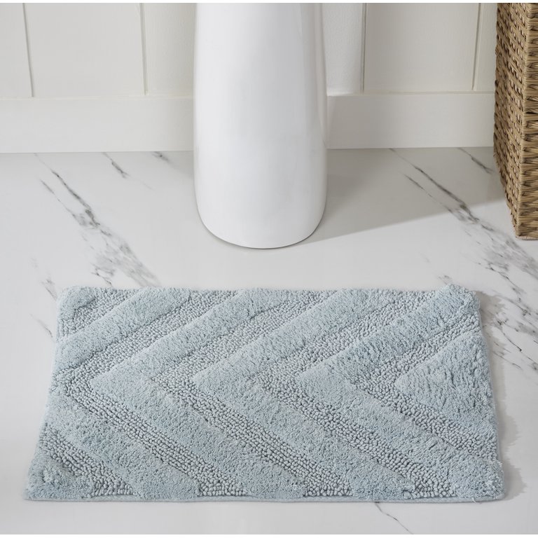 Better Trends 40-in x 24-in Yellow Cotton Bath Rug in the Bathroom
