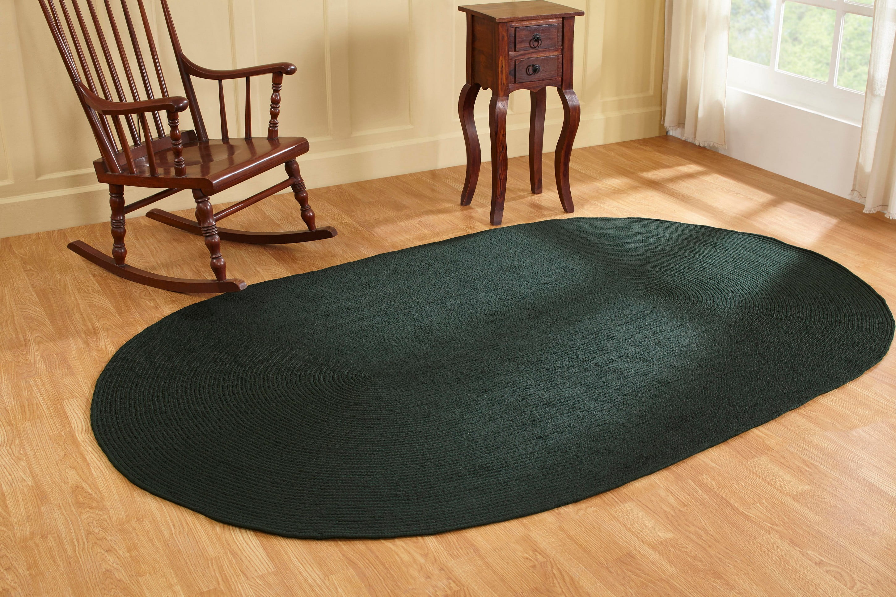 Better Trends Hunter Solid Alpine Polypropylene Braided Rug, 60" x 96