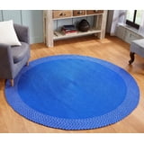 Indoor/Outdoor Braided Rug 6 Round Blue - Walmart.com
