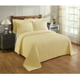 thumbnail image 1 of Better Trends Jullian King Bedspread in Bold Stripes Design, 100% Cotton, Yellow, 1 of 4