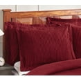 thumbnail image 1 of Better Trends 21"x 27" Standard Pillow Sham 100% Cotton Pillow Cover Stripe Design Machine Washable (Burgundy) Jullian Collection, 1 of 4