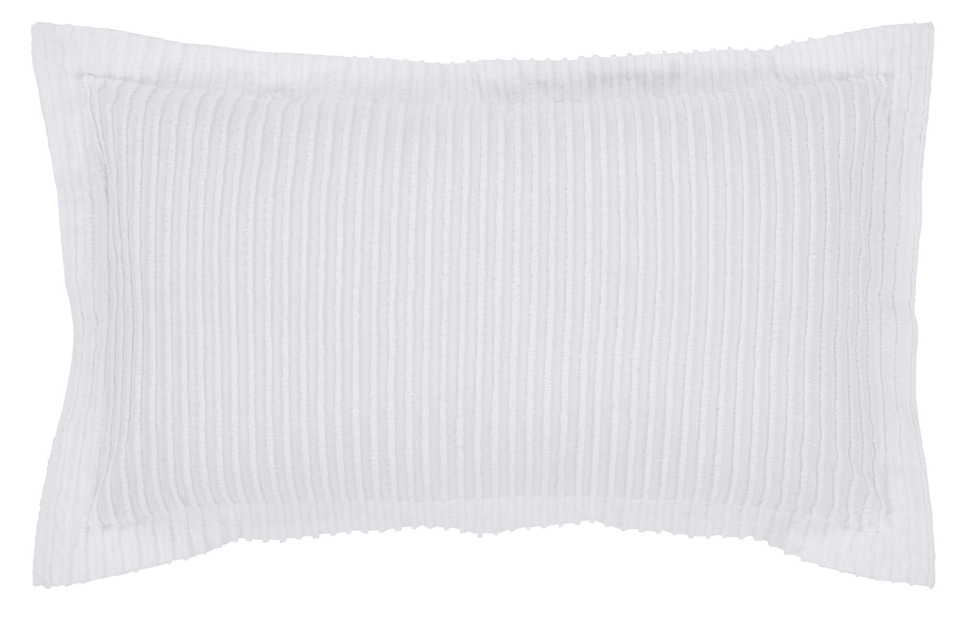 Better Trends Jullian Stripes Design 100% Cotton King Sham - White