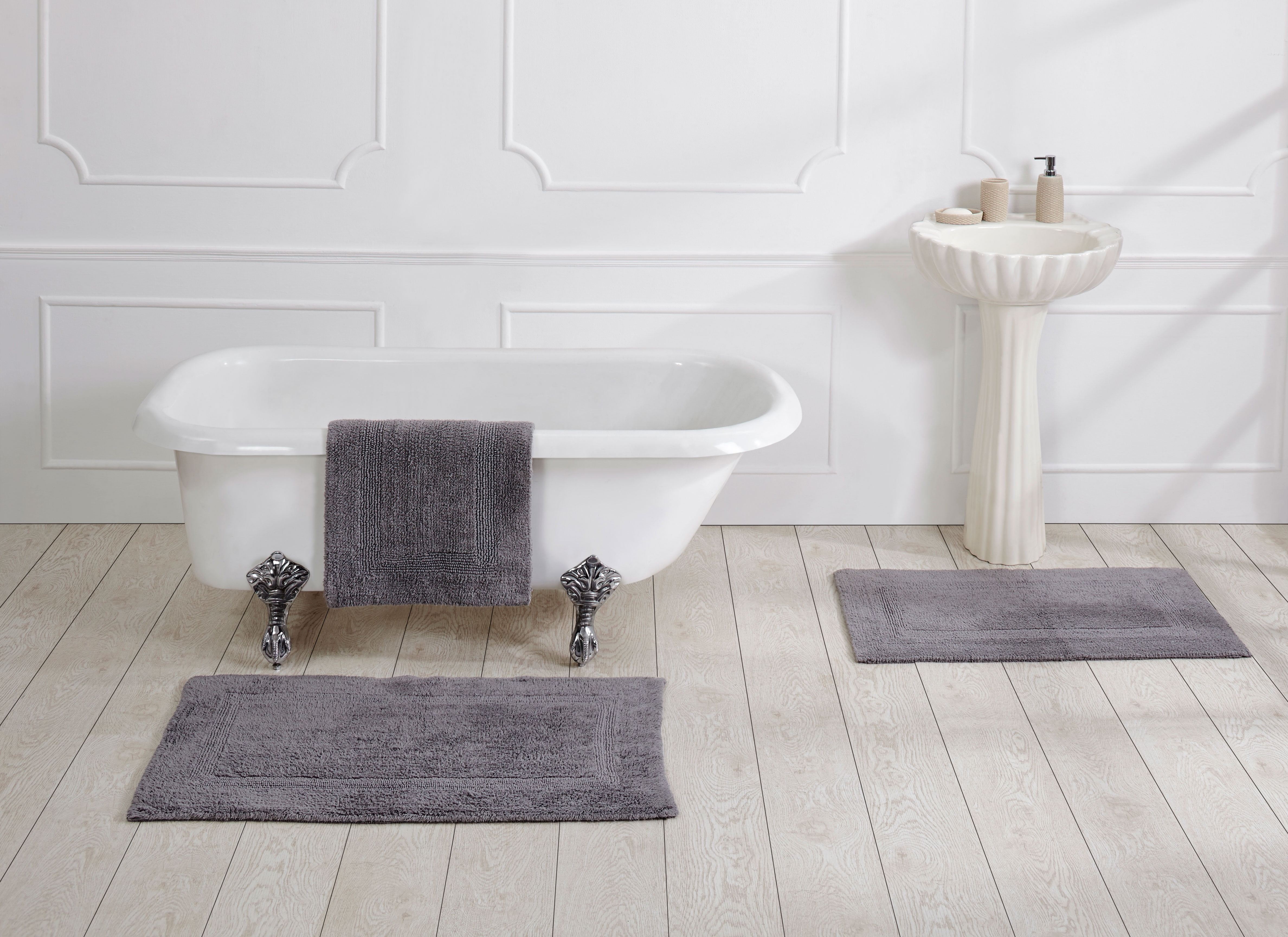 Better Trends LUX 100 Cotton Bath Rug 21" X 34" Grey