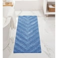 thumbnail image 1 of Better Trends Long Runner Bathroom Rug Extra Soft Non-Slip Bath Mat Water Absorbent 100% Cotton Washable Mat 20" x 60" Dark Blue Hugo Collection, 1 of 4