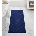thumbnail image 1 of Better Trends Long Runner Bathroom Rug Extra Soft Non-Slip Bath Mat Water Absorbent 100% Cotton Washable Mat 20" x 60" Navy Hugo Collection, 1 of 4