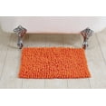 thumbnail image 1 of Better Trends Loopy Chenille Tufted Bath Mat Rug 100% Cotton, 24" square, Orange, 1 of 3