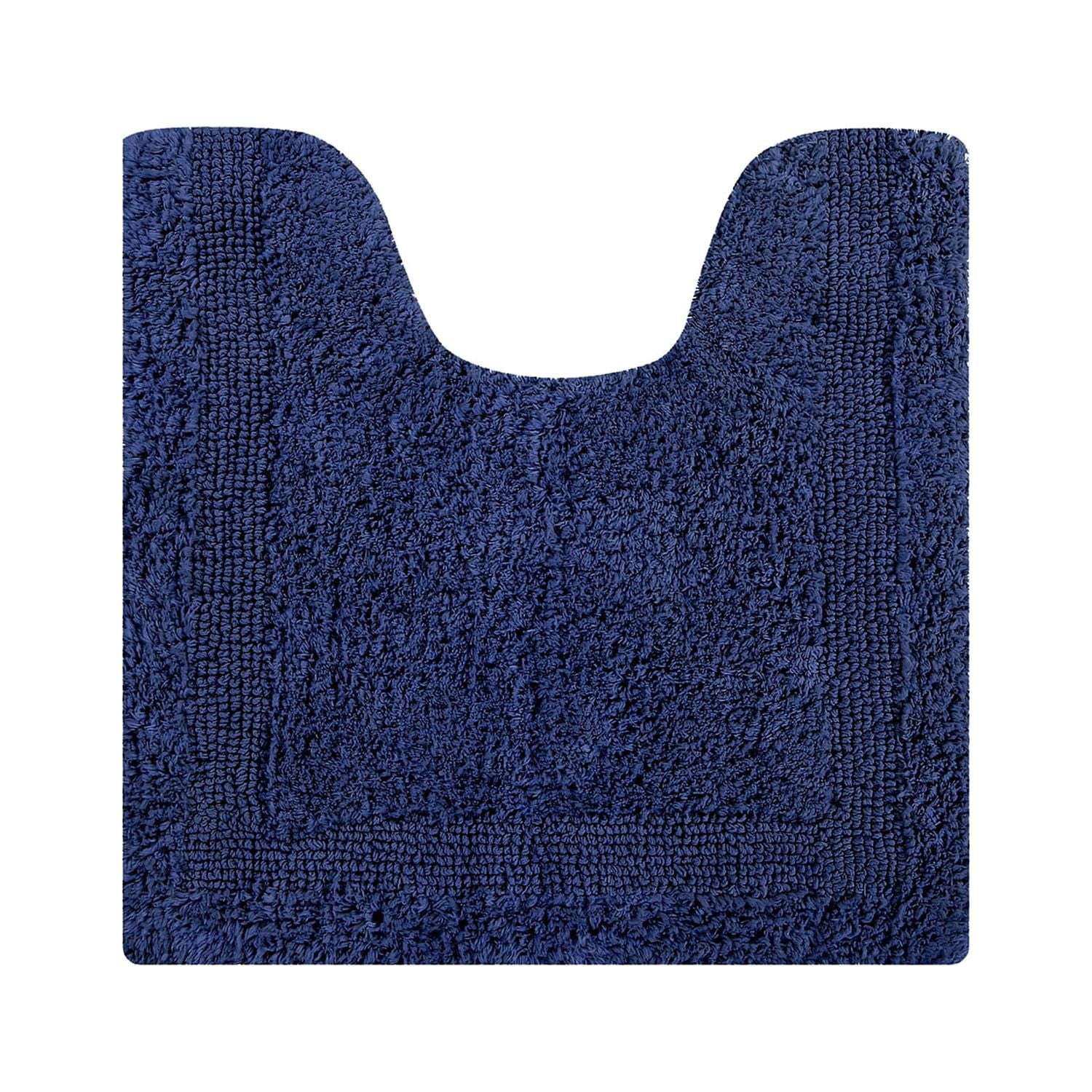 Navy Cotton Reversible Tufted Bath Rug 20" x 20"