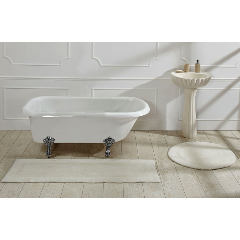 Radhika Solid Bath Mat Eider & Ivory Size: 20 W x 30 L, Color: Brown
