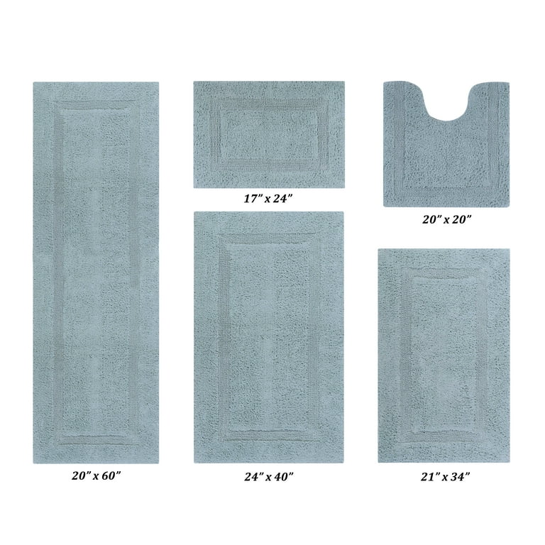 Better Trends Loopy Chenille Bath Rug 24-in x 24-in Blue Cotton Bath Rug in  the Bathroom Rugs & Mats department at