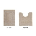 thumbnail image 1 of Better Trends Premium 2 Piece Bathroom Rug Set 100% Cotton, Extra Soft Tufted Bath Mat, Water Absorbent & Reversible Mat, Sand Lux Collection, 1 of 6