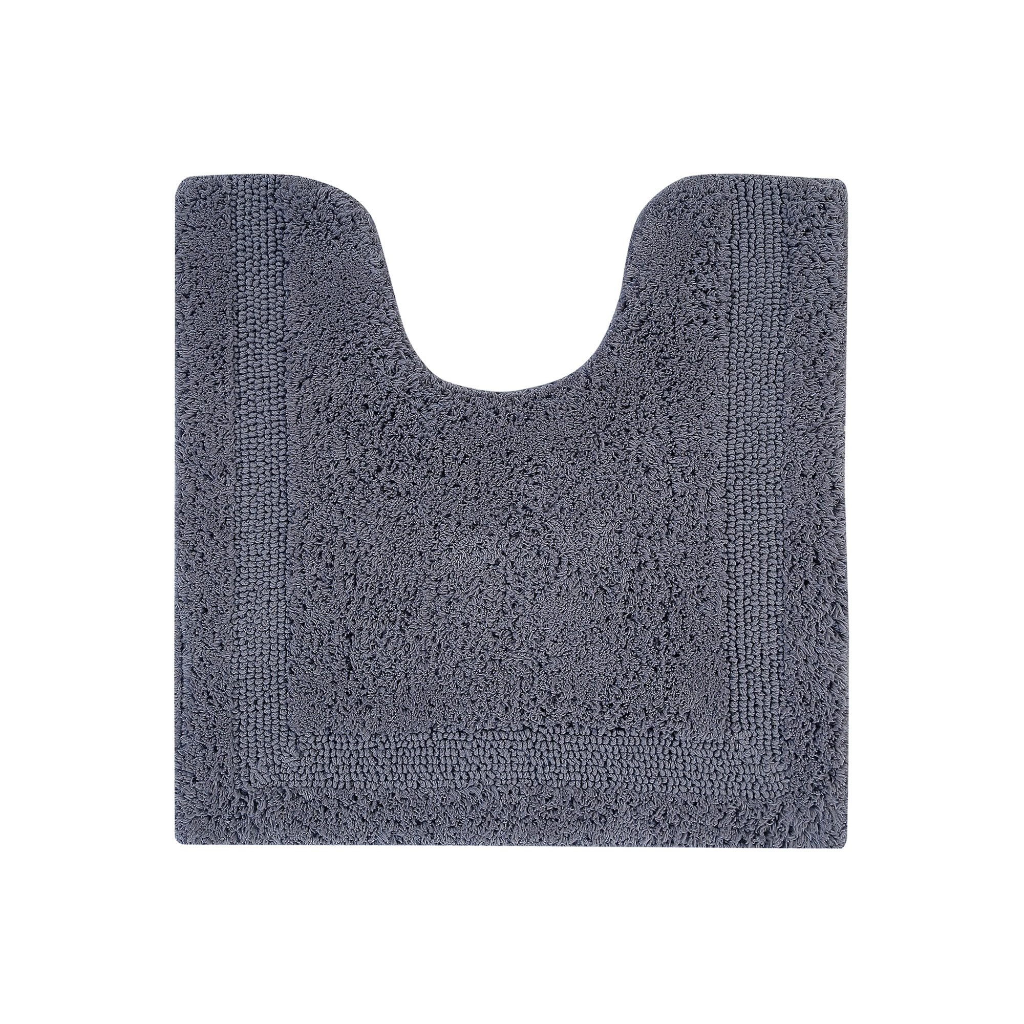 Gray Cotton Reversible Contour Bath Rug 20" x 20"