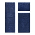 thumbnail image 1 of Better Trends Premium 3 Piece Bathroom Rug Set 100% Cotton, Extra Soft Tufted Bath Mat, Water Absorbent & Reversible Mat, Navy Lux Collection, 1 of 5