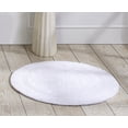 thumbnail image 1 of Better Trends Round Bath Mat 30" Diameter Elegant Reversible Bath Rug, Extra Soft Cotton for Ultimate Comfort, Absorbent, Ideal for Half Baths and Powder Rooms, (White) Lux Collection, 1 of 5