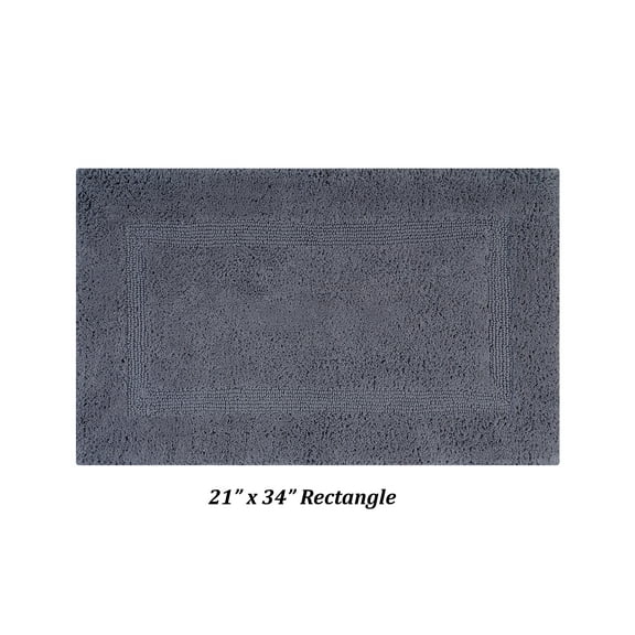 Better Trends Lux Bath Rug 100% Cotton, 4 Piece Set (17"x24" | 20"x20" | 21"x34" | 24"x40"), Gray