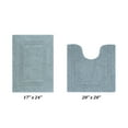 thumbnail image 1 of Better Trends Premium 2 Piece Bathroom Rug Set 100% Cotton, Extra Soft Tufted Bath Mat, Water Absorbent & Reversible Mat, Blue Lux Collection, 1 of 6