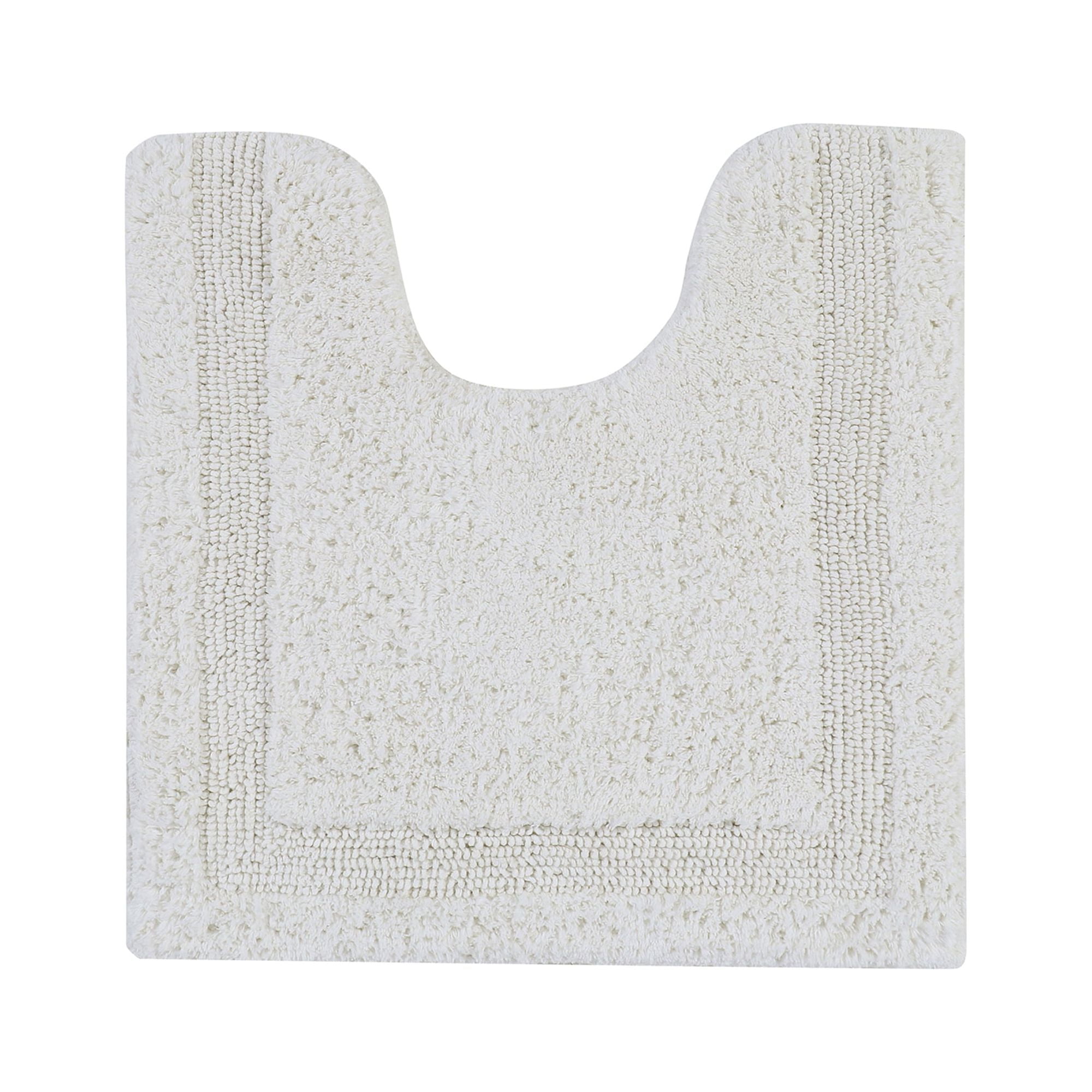 Ivory 20" x 20" Cotton Tufted Reversible Contour Bath Rug