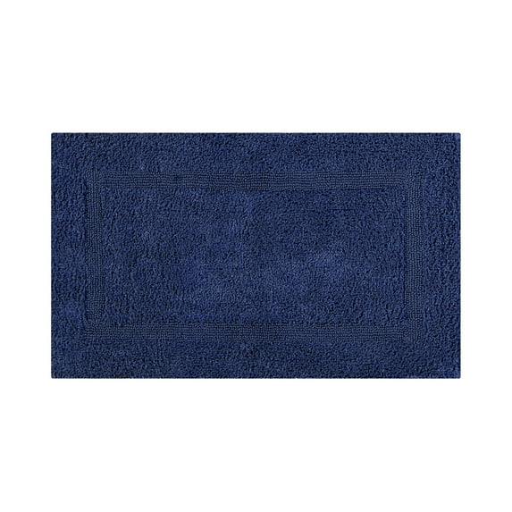 Better Trends 24" x 40" Premium Bathroom Rug Mat, 100% Cotton, Extra Soft Tufted Door Mat, Water Absorbent & Reversible Bath Mat (Silver) Lux Collection