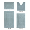 thumbnail image 1 of Better Trends Premium 4 Piece Bathroom Rug Set 100% Cotton, Extra Soft Tufted Bath Mat, Water Absorbent & Reversible Mat, Blue Lux Collection, 1 of 8