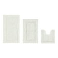 thumbnail image 1 of Better Trends Luxury 3 Piece Bathroom Rugs Set 100% Cotton Bath Rug Soft, Water Absorbent, Reversible, Machine Washable for Bathroom Decor Toilet Base Contour, Runner Mat Ivory Lux Collection, 1 of 4