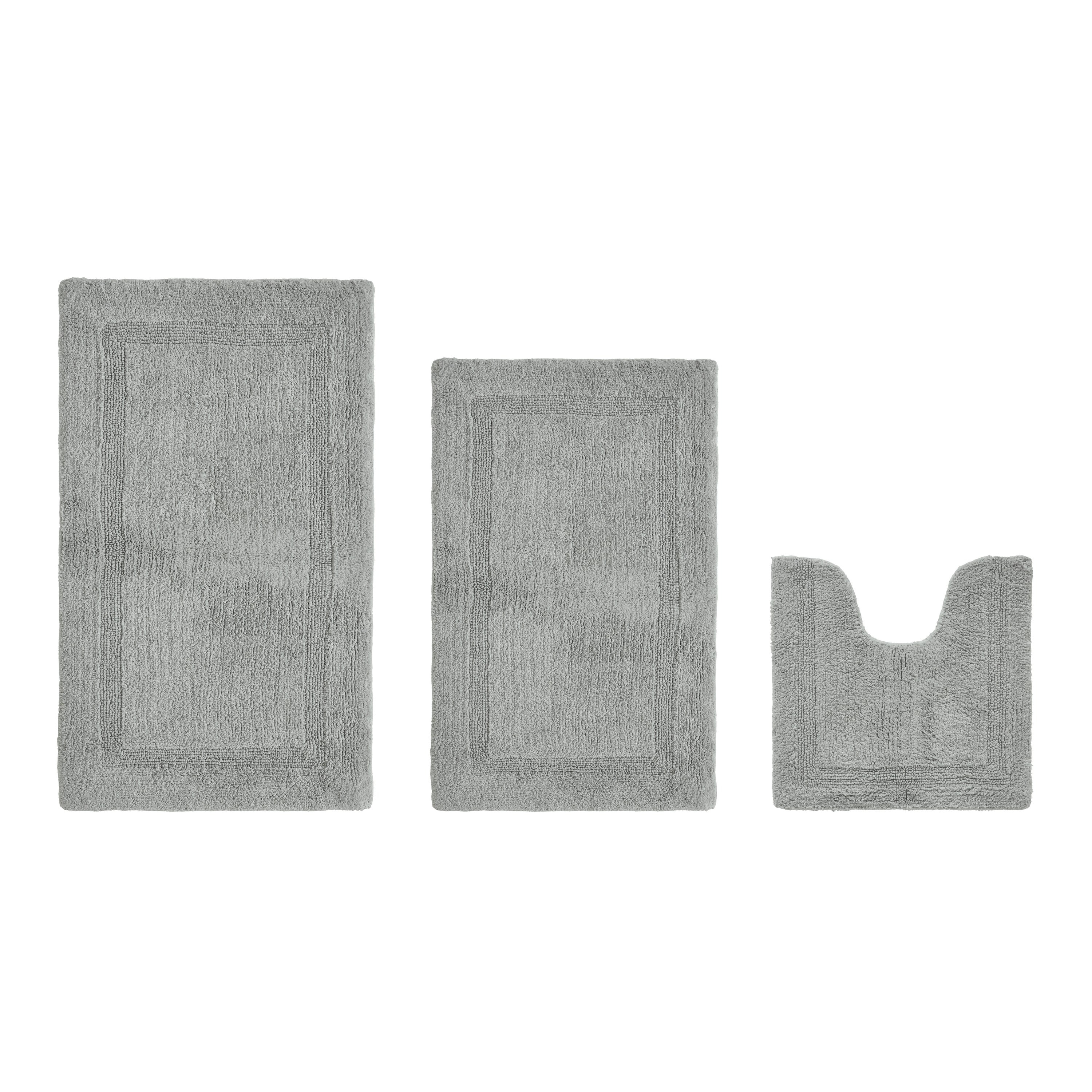 Better Trends Luxury 3 Piece Bathroom Rugs Set 100% Cotton Bath Rug ...