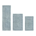 thumbnail image 1 of Better Trends Luxury Bath Rug 3 Piece Set 100% Cotton Tufted Bathroom Rug Water Absorbent, Reversible Machine Washable Runner Mat for Bathroom Floor Decor, Tub, Laundry Room Blue Lux Collection, 1 of 4