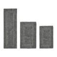 thumbnail image 1 of Better Trends Luxury Bath Rug 3 Piece Set 100% Cotton Tufted Bathroom Rug Water Absorbent, Reversible Machine Washable Runner Mat for Bathroom Floor Decor, Tub, Laundry Room Gray Lux Collection, 1 of 4