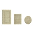 thumbnail image 1 of Better Trends Luxury Bath Rugs 3 Piece Set 100% Cotton Water Absorbent, Reversible Machine Washable Lid Cover, U Shap Toilet Base Contour for Bathroom Floor Decor, Toilet Cover Sand Lux Collection, 1 of 4