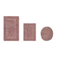 thumbnail image 1 of Better Trends Luxury Bath Rugs 3 Piece Set 100% Cotton Water Absorbent, Reversible Machine Washable Lid Cover, U Shap Toilet Base Contour for Bathroom Floor Decor, Toilet Cover Pink Lux Collection, 1 of 4
