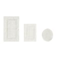 thumbnail image 1 of Better Trends Luxury Bath Rugs 3 Piece Set 100% Cotton Water Absorbent, Reversible Machine Washable Lid Cover, U Shap Toilet Base Contour for Bathroom Floor Decor, Toilet Cover Ivory Lux Collection, 1 of 4