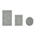thumbnail image 1 of Better Trends Luxury Bath Rugs 3 Piece Set 100% Cotton Water Absorbent, Reversible Machine Washable Lid Cover, U Shap Toilet Base Contour for Bathroom Floor Decor, Toilet Cover Silver Lux Collection, 1 of 4