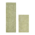 thumbnail image 1 of Better Trends Luxury Bathroom Rug 2 Piece Set 100% Cotton Bath Rug Water Absorbent, Reversible Machine Washable Runner Mat for Bathroom, Bathtub, Laundry Room 21"x34"|20"x60" Sage Lux Collection, 1 of 4