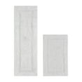 thumbnail image 1 of Better Trends Luxury Bathroom Rug 2 Piece Set 100% Cotton Bath Rug Water Absorbent, Reversible Machine Washable Runner Mat for Bathroom, Bathtub, Laundry Room 21"x34"|20"x60" White Lux Collection, 1 of 4