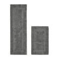 thumbnail image 1 of Better Trends Luxury Bathroom Rug 2 Piece Set 100% Cotton Bath Rug Water Absorbent, Reversible Machine Washable Runner Mat for Bathroom, Bathtub, Laundry Room 21"x34"|20"x60" Gray Lux Collection, 1 of 4