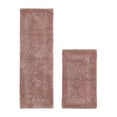 thumbnail image 1 of Better Trends Luxury Bathroom Rug 2 Piece Set 100% Cotton Bath Rug Water Absorbent, Reversible Machine Washable Runner Mat for Bathroom, Bathtub, Laundry Room 21"x34"|20"x60" Pink Lux Collection, 1 of 4