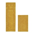 thumbnail image 1 of Better Trends Luxury Bathroom Rug 2 Piece Set 100% Cotton Bath Rug Water Absorbent, Reversible Machine Washable Runner Mat for Bathroom, Bathtub, Laundry Room 21"x34"|20"x60" Yellow Lux Collection, 1 of 4