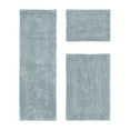 thumbnail image 1 of Better Trends Luxury Bathroom Rug 3 Piece Set 100% Cotton Tufted Bath Rug Water Absorbent, Reversible Machine Washable Bathmat Decor, Laundry Room Blue Lux Collection, 1 of 4