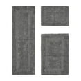 thumbnail image 1 of Better Trends Luxury Bathroom Rug 3 Piece Set 100% Cotton Tufted Bath Rug Water Absorbent, Reversible Machine Washable Bathmat Decor, Laundry Room Gray Lux Collection, 1 of 4