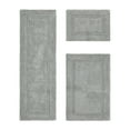 thumbnail image 1 of Better Trends Luxury Bathroom Rug 3 Piece Set 100% Cotton Tufted Bath Rug Water Absorbent, Reversible Machine Washable Bathmat Decor, Laundry Room Silver Lux Collection, 1 of 4