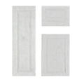 thumbnail image 1 of Better Trends Luxury Bathroom Rug 3 Piece Set 100% Cotton Tufted Bath Rug Water Absorbent, Reversible Machine Washable Bathmat Decor, Laundry Room White Lux Collection, 1 of 4
