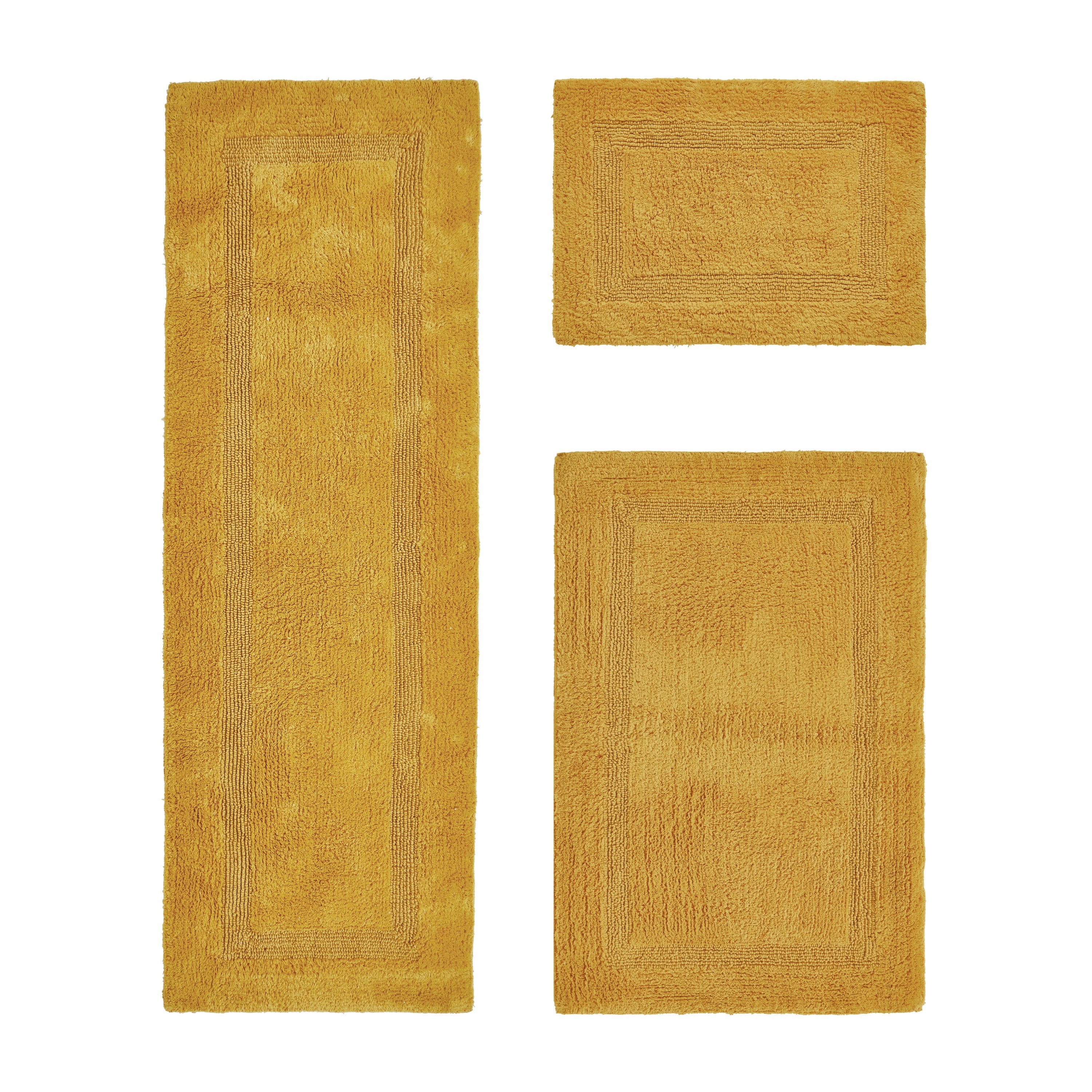 Better Trends Luxury Bathroom Rug 3 Piece Set 100% Cotton Tufted Bath ...