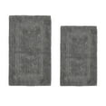 thumbnail image 1 of Better Trends Luxury Bathroom Rugs 2 Piece Set 100% Cotton Extra Soft Tufted Bath Rug Water Absorbent, Reversible Washable for Bathroom, Laundry Room 21”x34”|24”x40” Gray Lux Collection, 1 of 4