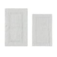 thumbnail image 1 of Better Trends Luxury Bathroom Rugs 2 Piece Set 100% Cotton Extra Soft Tufted Bath Rug Water Absorbent, Reversible Washable for Bathroom, Laundry Room 21”x34”|24”x40” White Lux Collection, 1 of 4