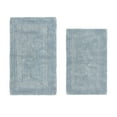 thumbnail image 1 of Better Trends Luxury Bathroom Rugs 2 Piece Set 100% Cotton Extra Soft Tufted Bath Rug Water Absorbent, Reversible Washable for Bathroom, Laundry Room 21”x34”|24”x40” Blue Lux Collection, 1 of 4