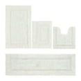 thumbnail image 1 of Better Trends Luxury Bathroom Rugs 4 Piece Set 100% Cotton Soft Bath Rug Water Absorbent, Reversible, Machine Washable for Bathroom Decor Toilet Base Contour, Runner Mat Ivory Lux Collection, 1 of 4