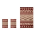 thumbnail image 1 of Better Trends Majestic Area Rug 100% Natural Jute, 3 Piece Set, Red, 1 of 5