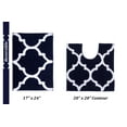 thumbnail image 1 of Better Trends Marrakesh Polyester 2 Piece Bath Rug Set - Navy, 1 of 7